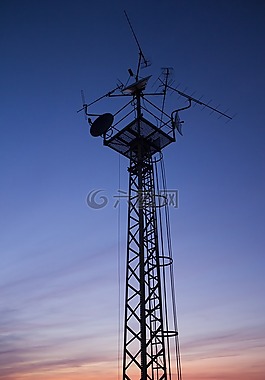 天线,夜晚的天空,天空