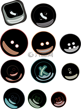 按鈕,旋鈕,黑