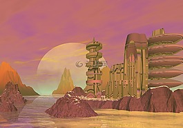行星,巖,城市