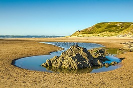 海岸,海洋,低潮