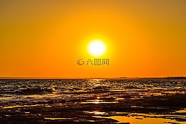 太陽,日落,夏天
