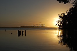 澳大利亞,海,湖