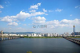 漢城,漢河,天空