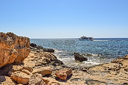 巖質(zhì)海岸,海,地平線