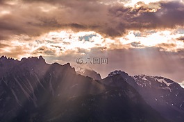 山,山峰,景觀