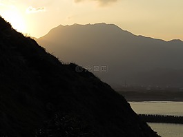 大海,風景,日落