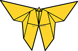 蝴蝶,折纸,纸