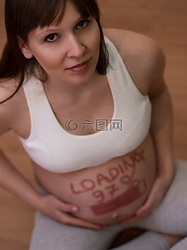 懷孕,肚皮,女性