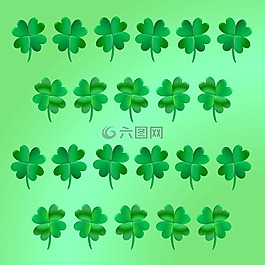 三叶草,绿色,四