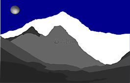 景觀,山,側(cè)影