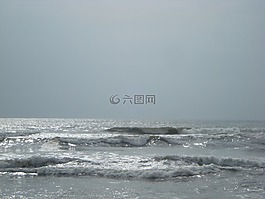 平静,天空,海