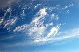 天空,藍(lán)色,云