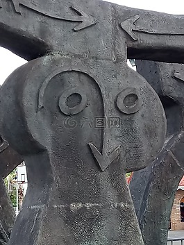 雕像,灰色,舍爾謝