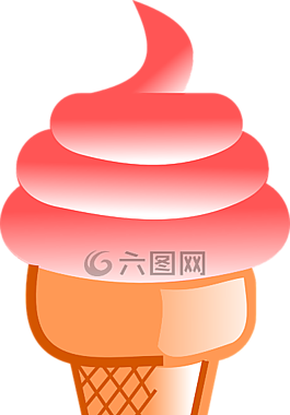 冰淇淋,粉紅色,奶油