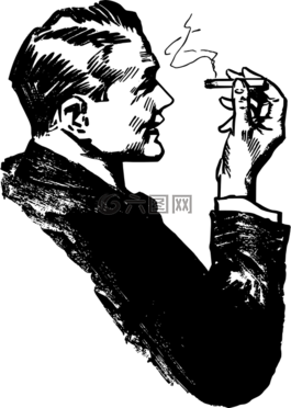 香煙,快樂,男子