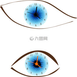 時鐘,眼,時間