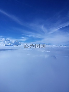 天空,藍(lán)色,云
