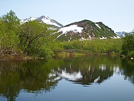 山,火山,湖