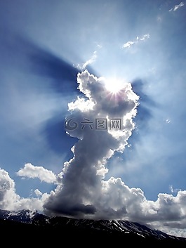 云,太陽(yáng),天空