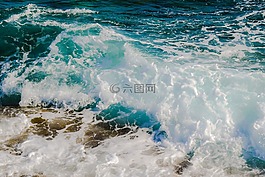 波,砸,泡沫