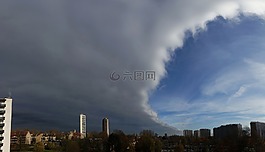 全景,自然,天空