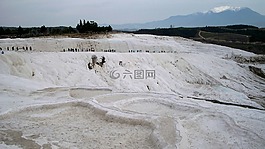 pamukale,土耳其,石灰