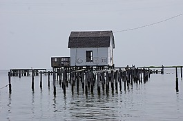湖,房子,小屋