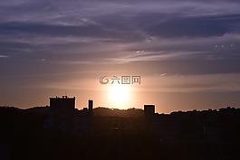 黃昏,天空,對光