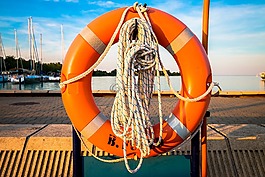 lifebelt,湖,日落