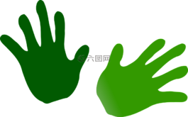 手,手指,綠色