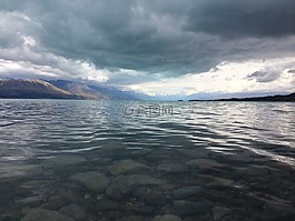 新西蘭,湖水,天空