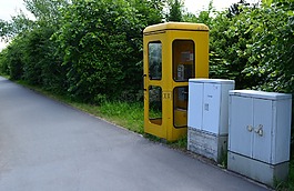黃色,電話,公用電話亭