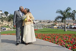 夫婦,快樂,老