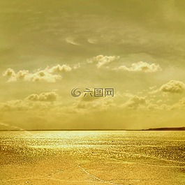背景,黄金,海滩