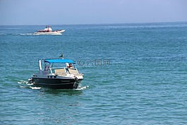 海灘,海洋,小船