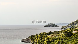 希臘,skopelos,海岸線