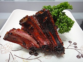 燒烤,肋骨,豬肉
