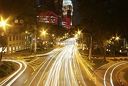 街道,燈,城市