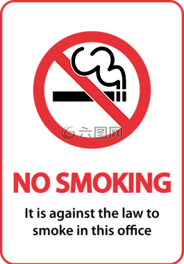 禁止,吸煙,跡象