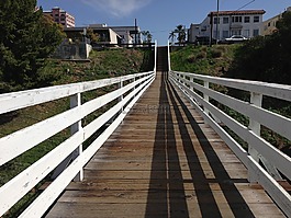 橋,路徑,籬笆