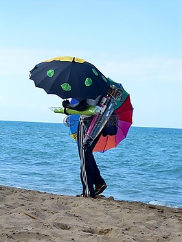 海灘,賣方,屏幕