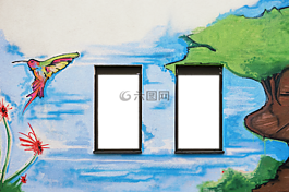 正面,墻,窗口
