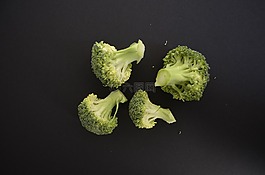 brokoli,蔬菜,黑色背景