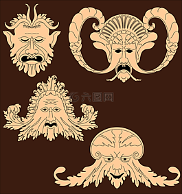 面孔,神秘,grotesques