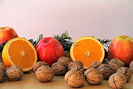堅(jiān)果,蘋果,紅色