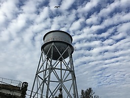 水塔,天空,云