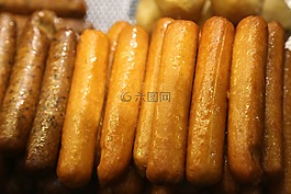 香腸,雞菜,油煎