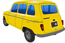 车,老爷车,黄色