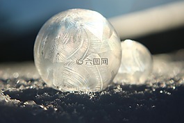 eiskristalle,肥皂泡沫,冬天