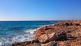 石頭,海灘,海